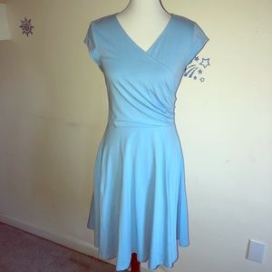 Light Blue Wrap Dress